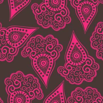 Seamless pattern with stylized carrot. Stock Illustration