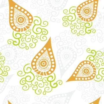 Seamless pattern with stylized carrot. Stock Illustration