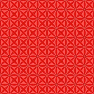 Seamless pattern with stylized celtic geometric ornament in living coral Stock Illustration