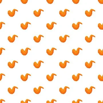 Seamless pattern with stylized chicken wings on white background Stock Illustration