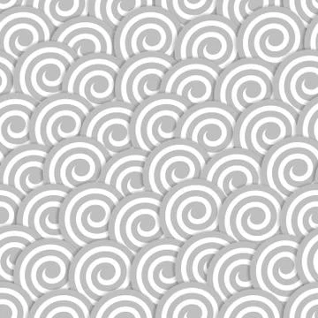 Seamless pattern with stylized clouds Stockillustratie