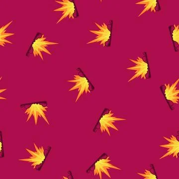 Seamless pattern stylized explosion effect creating a dynamic energy burst Illustrazione stock