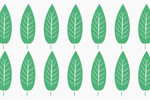 Seamless pattern of stylized green leaves illustration for backgrounds and .. Stock Illustration