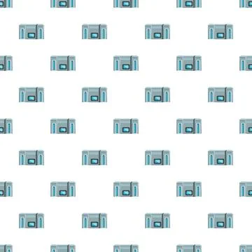 Seamless pattern with stylized industrial storage units Stock Illustration