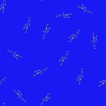 Seamless pattern Stylized lightning bolts are descending and impacting a surf Illustrazione stock