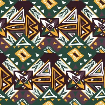 Seamless pattern stylized medieval Gothic painting Illustrazione stock