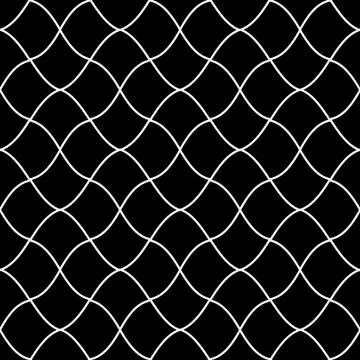 Seamless pattern with stylized modern shapes on black background Stock Illustration