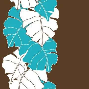 Seamless pattern with stylized palm leaves. Decorative image of tropical foliage Stock-Illustration