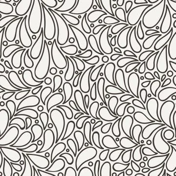 Seamless pattern of stylized petals Stock Illustration