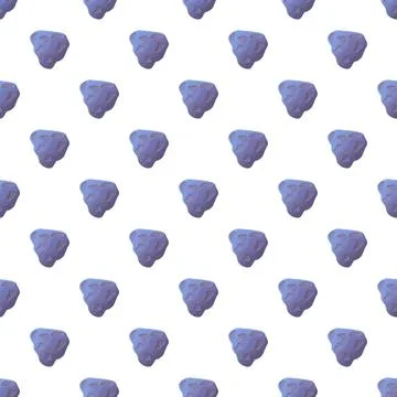 Seamless pattern of stylized purple space asteroids Stock Illustration