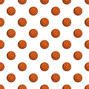 Seamless pattern with stylized red mars planets Stock Illustration