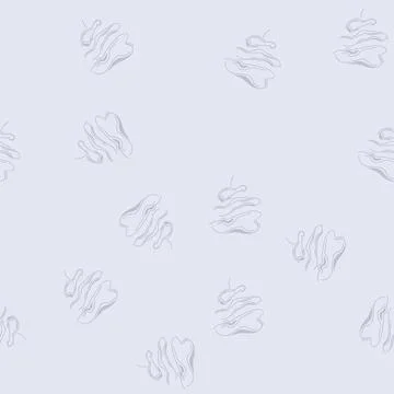 Seamless pattern stylized smoke or vapor puff art イラスト素材