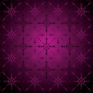 Seamless pattern with stylized snowflakes, vector illustration Stock Illustration