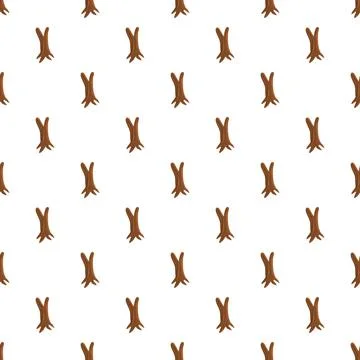 Seamless pattern of stylized tree stumps or trunks Stock Illustration