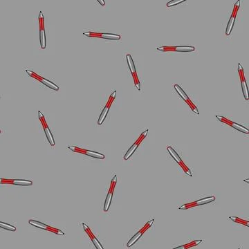 Seamless pattern stylus interactive whiteboard pen cartoon vector Stock Illustration