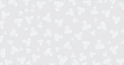 Seamless pattern with subtle white icons on a light grey background abstract Stock Illustration