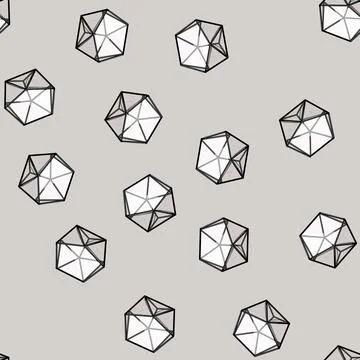 Seamless pattern succulent terrarium glass cartoon vector イラスト素材