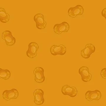 Seamless pattern suck pacifier baby color icon vector Illustrazione stock