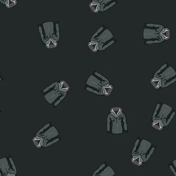 Seamless pattern suede leather jacket male cartoon vector イラスト素材