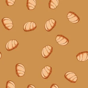 Seamless pattern sugar biscuit cookie cartoon vector 库存插图