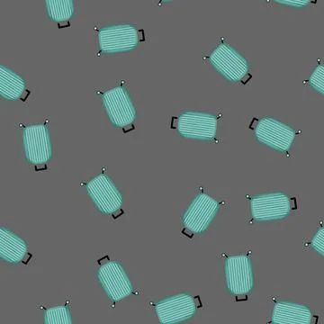 Seamless pattern suitcase luggage bag cartoon vector 库存插图