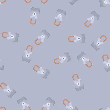 Seamless pattern suitcase travel lock cartoon vector Stock Illustration