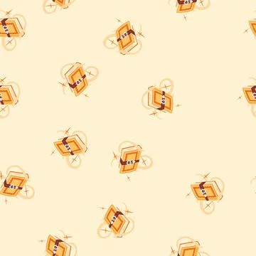 Seamless pattern sulfur alchemy book cartoon vector Stock Illustration
