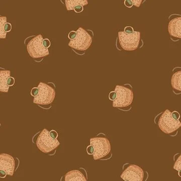 Seamless pattern summer beach bag cartoon vector Stockillustratie