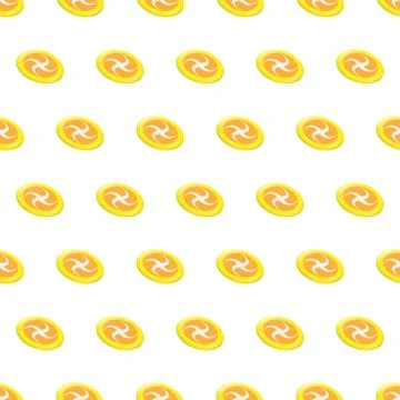 Seamless pattern summer beach frisbee background with template in swatches fo 스톡 일러스트