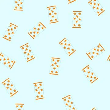 Seamless pattern summer beach towel cartoon vector Stock Illustration
