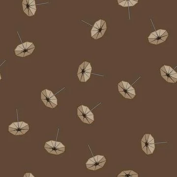 Seamless pattern summer beach umbrella cartoon vector 库存插图