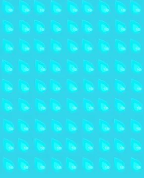 Seamless pattern with summer blue raindrops Stock Illustration