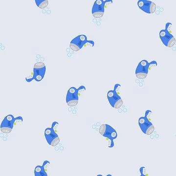 Seamless pattern summer bubble gun toy cartoon vector Stock Illustration