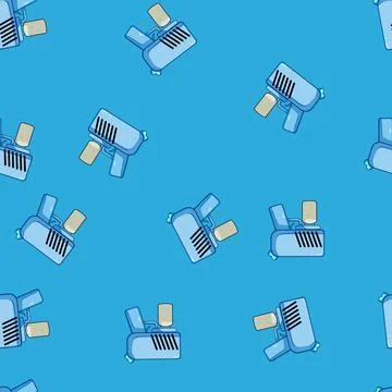 Seamless pattern summer bubble gun toy cartoon vector Stock Illustration