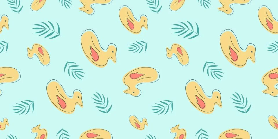 Seamless pattern with summer elements on blue background Ilustración de archivo