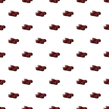Seamless pattern of summer flat cartoon sandals Stock Illustration