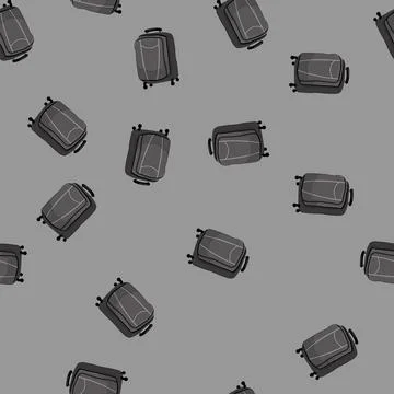 Seamless pattern summer luggage bag cartoon vector 库存插图