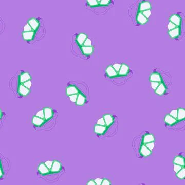 Seamless pattern summer pool goggles cartoon vector Stock Illustration