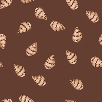 Seamless pattern summer sea shell cartoon vector イラスト素材