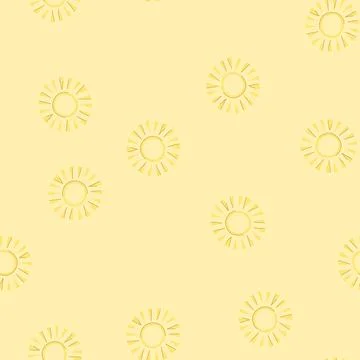Seamless pattern summer sun cartoon vector Stock Illustration