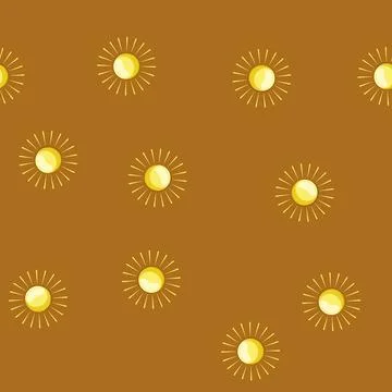 Seamless pattern summer sun cartoon vector Stock Illustration