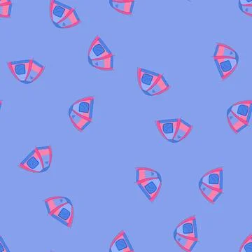 Seamless pattern summer tent camp cartoon vector Stock Illustration