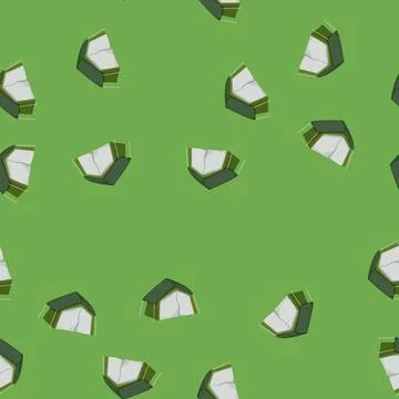 Seamless pattern summer tent camp color icon vector Stock Illustration
