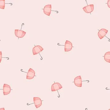 Seamless pattern summer umbrella rain cartoon vector Illustrazione stock