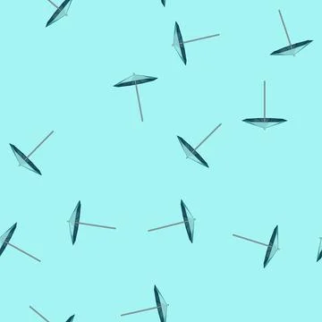 Seamless pattern sun beach umbrella cartoon vector Stockillustratie