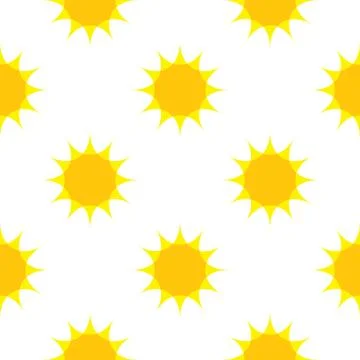 Seamless pattern with sun Illustrazione stock