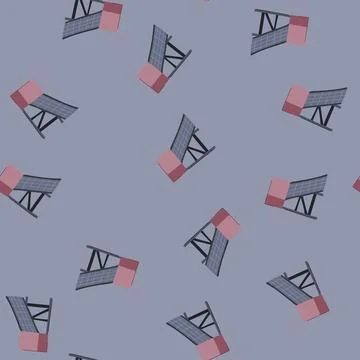 Seamless pattern sun solar water heater cartoon vector 스톡 일러스트