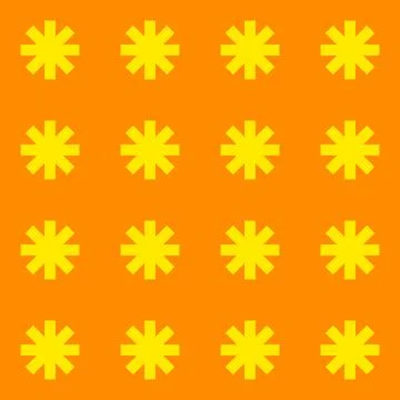 Seamless pattern sun stars on orange background Illustration