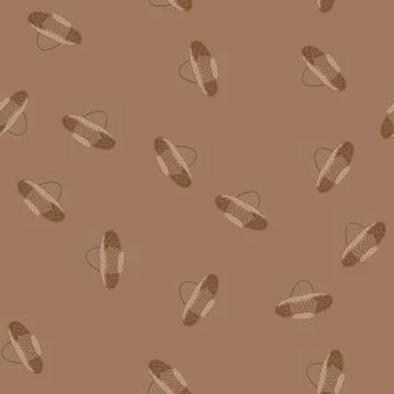 Seamless pattern sun straw hat cartoon vector 库存插图