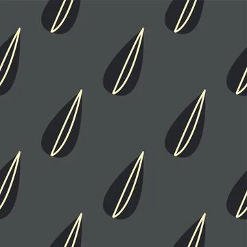 Seamless pattern with sunflower black seeds Stock Illustration